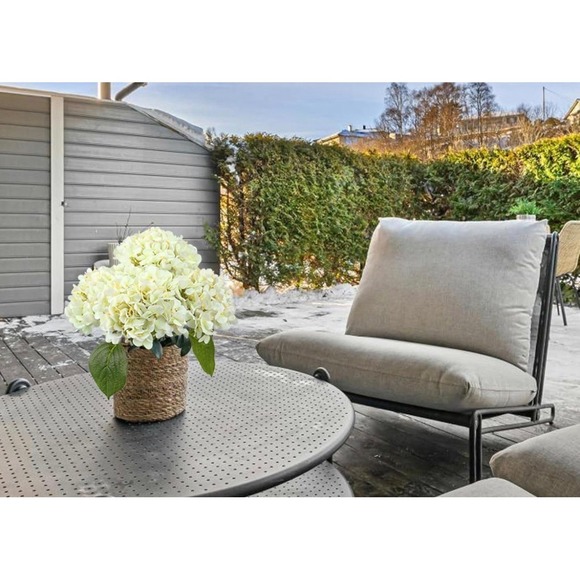 4pcs White Vintage Hydrangea Artificial Flowers - Picture 5 of 6